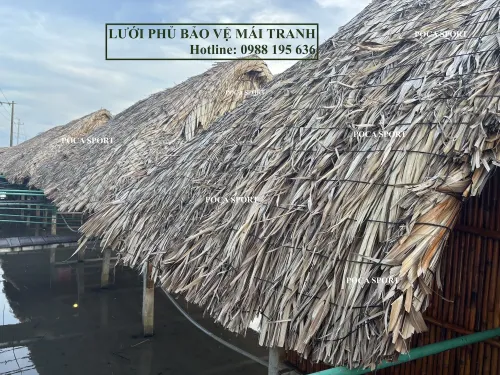 LƯỚI PHỦ BẢO VỆ MÁI TRANH, MÁI LÁ RESORT