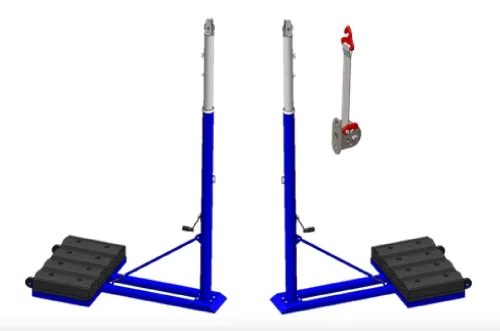 TRỤ BÓNG CHUYỀN DI ĐỘNG - ĐỐI TRỌNG 4 THÙNG NHỰA