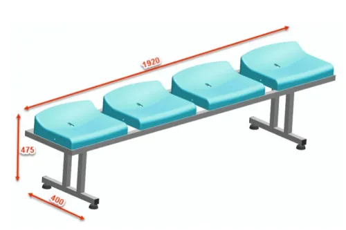 Băng 04 ghế không tựa lưng