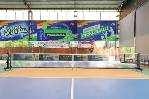 Trụ PICKLEBALL thi đấu - Bánh xe inox (SUS 304)